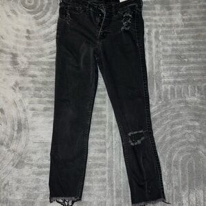 Hollister Black Distressed Skinny Jeans